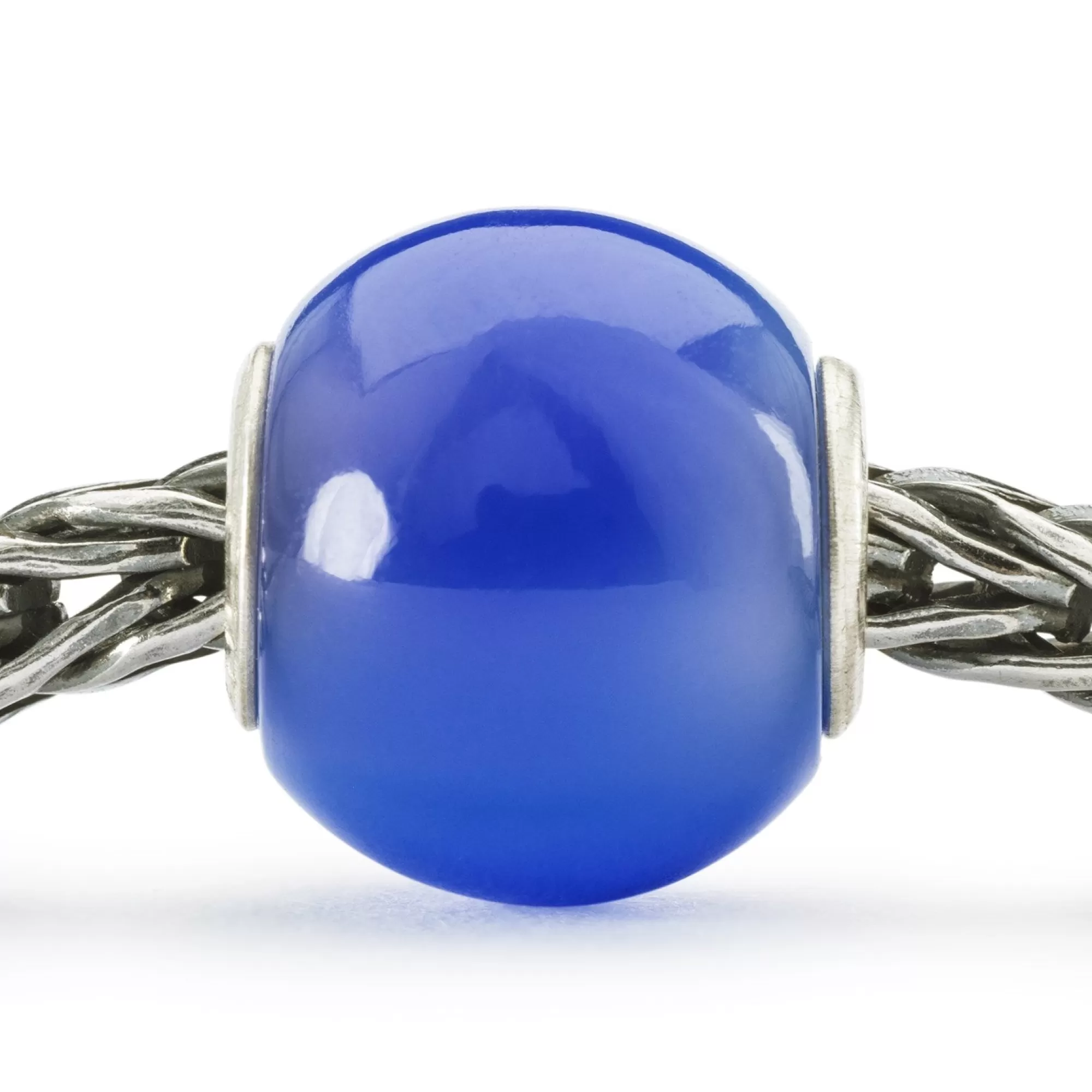 Trollbeads Kralen-Blauwe Agaat, Rond