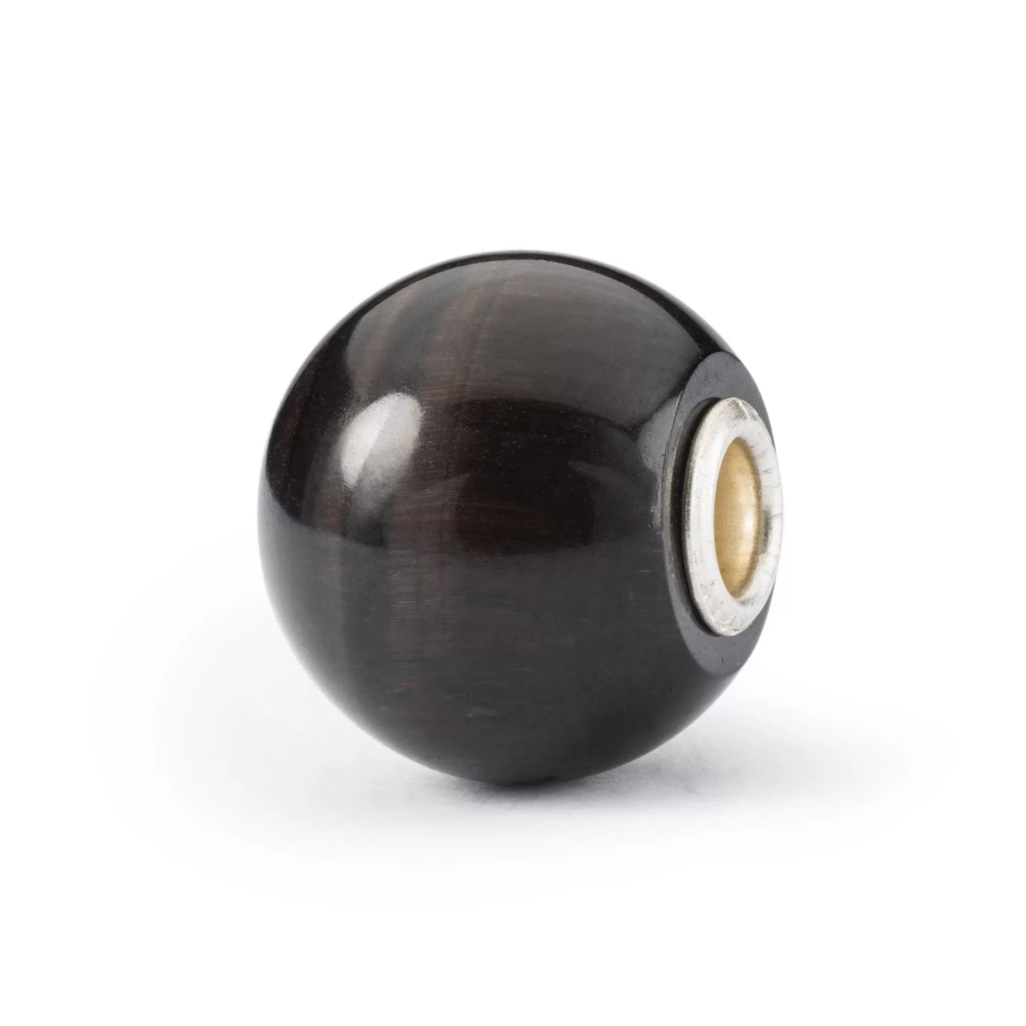 Trollbeads Kralen-Jumbo Rond Zwart Kattenoog