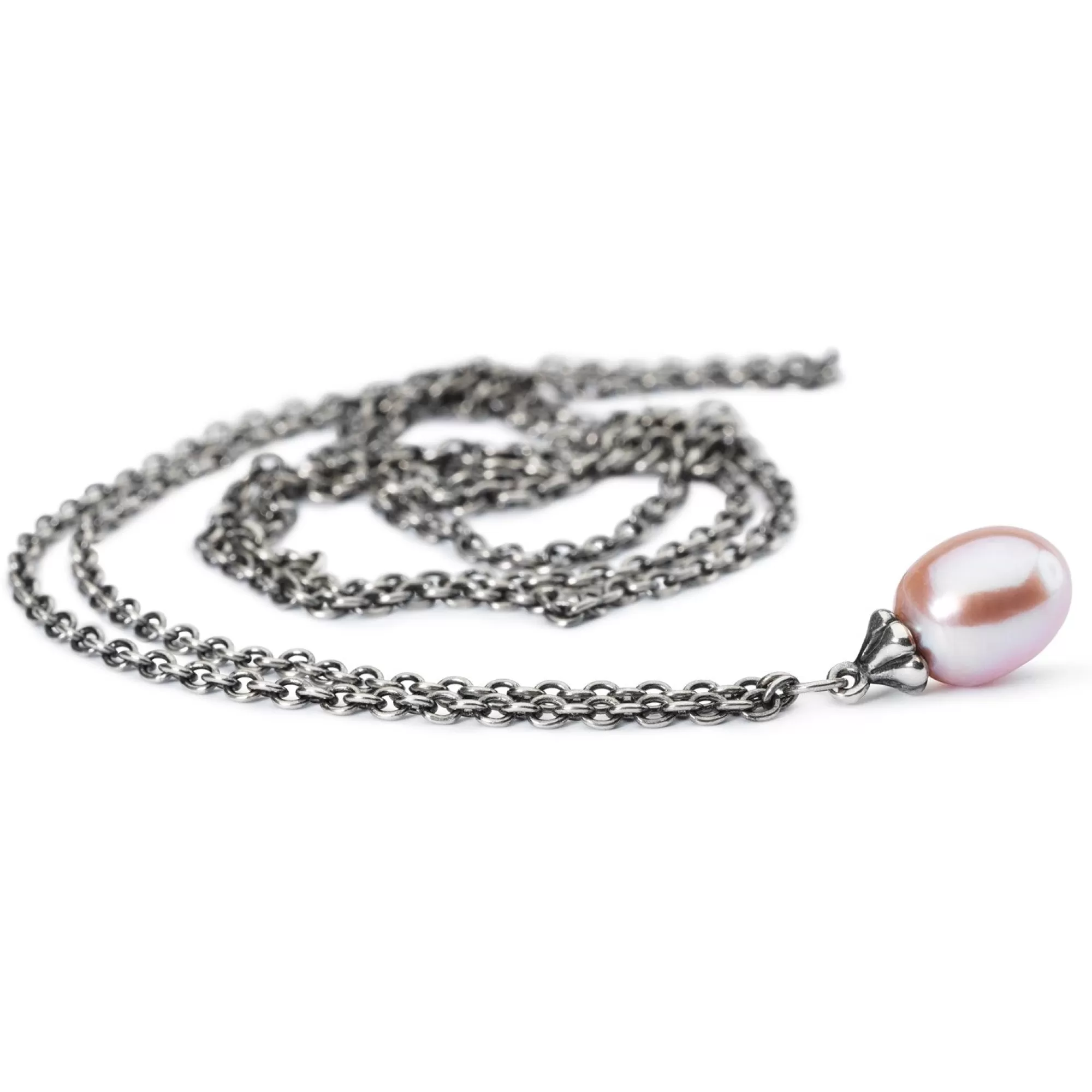 Trollbeads Colliers-Sterling Zilveren Collier Met Roze Parel