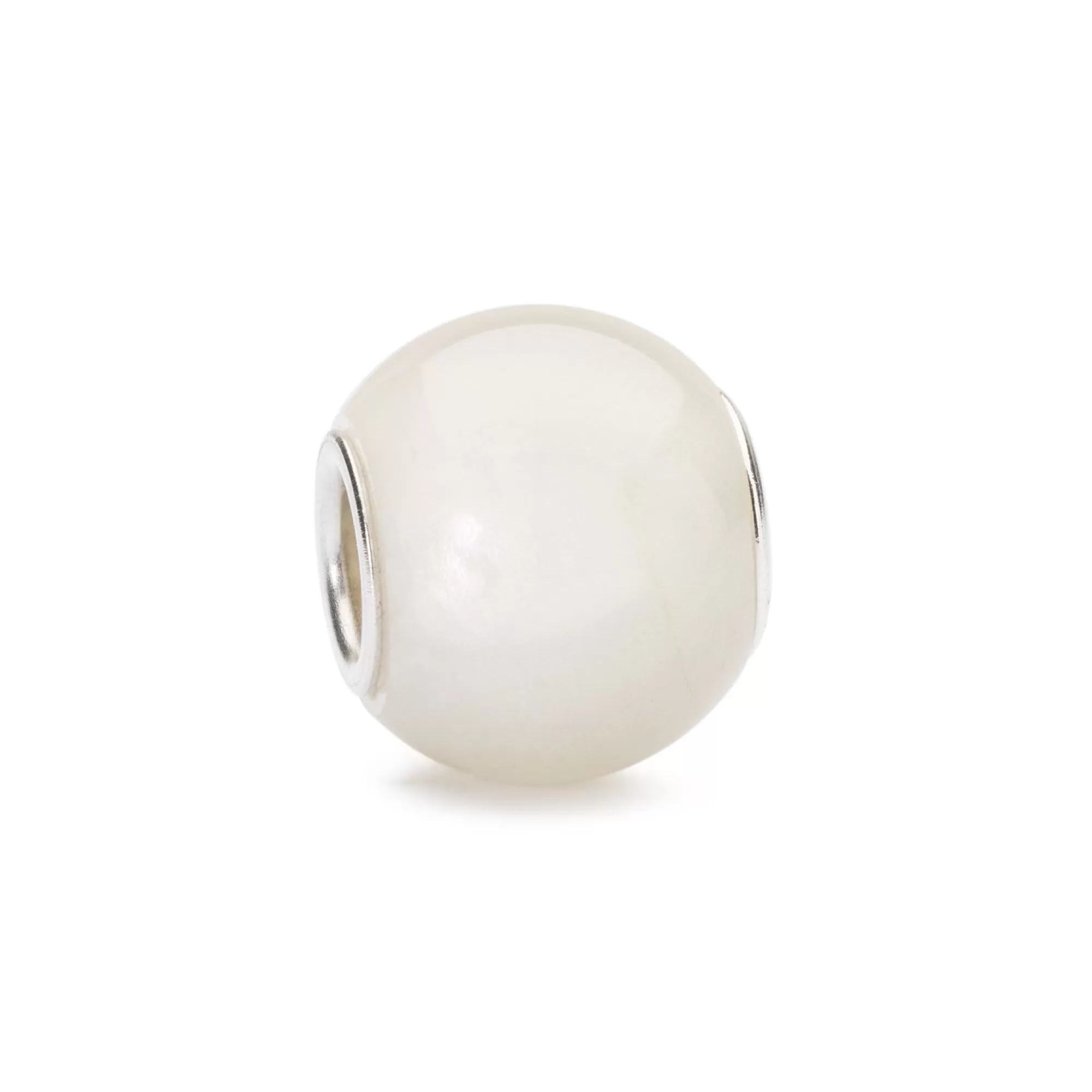 Trollbeads Kralen-Witte Maansteen, Rond